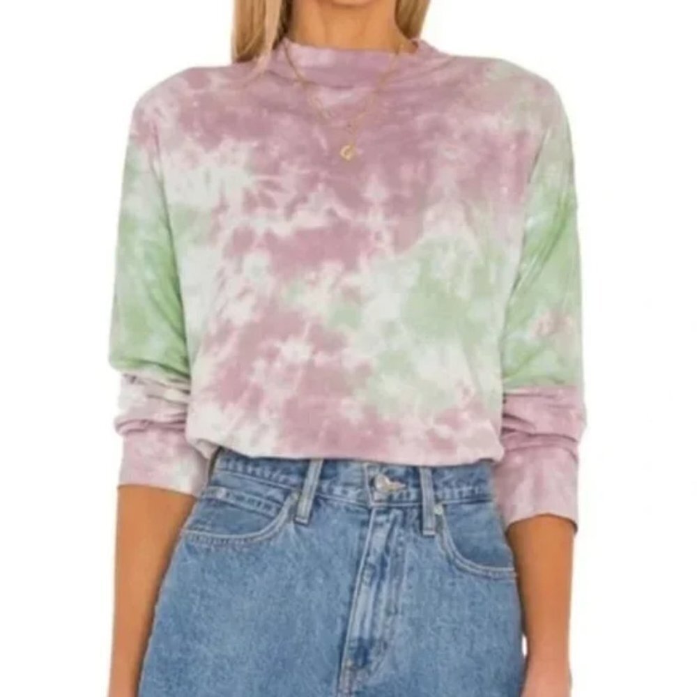We the Free People Tie Dye Long Sleeve Top Arden Oversized Boho